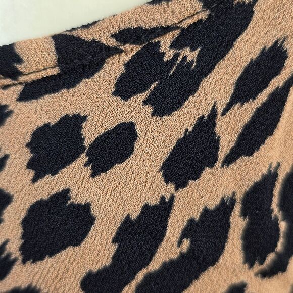 Reformation Black and Tan Leapard Print Dress (Rack8) - Picture 3 of 7